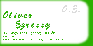 oliver egressy business card