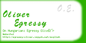 oliver egressy business card